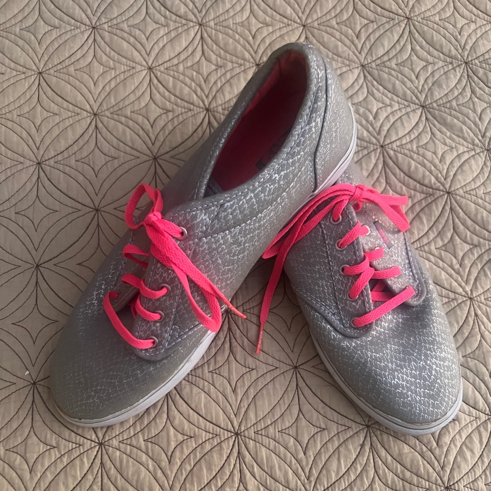 Vans Gray and Pink Women's Sneakers
